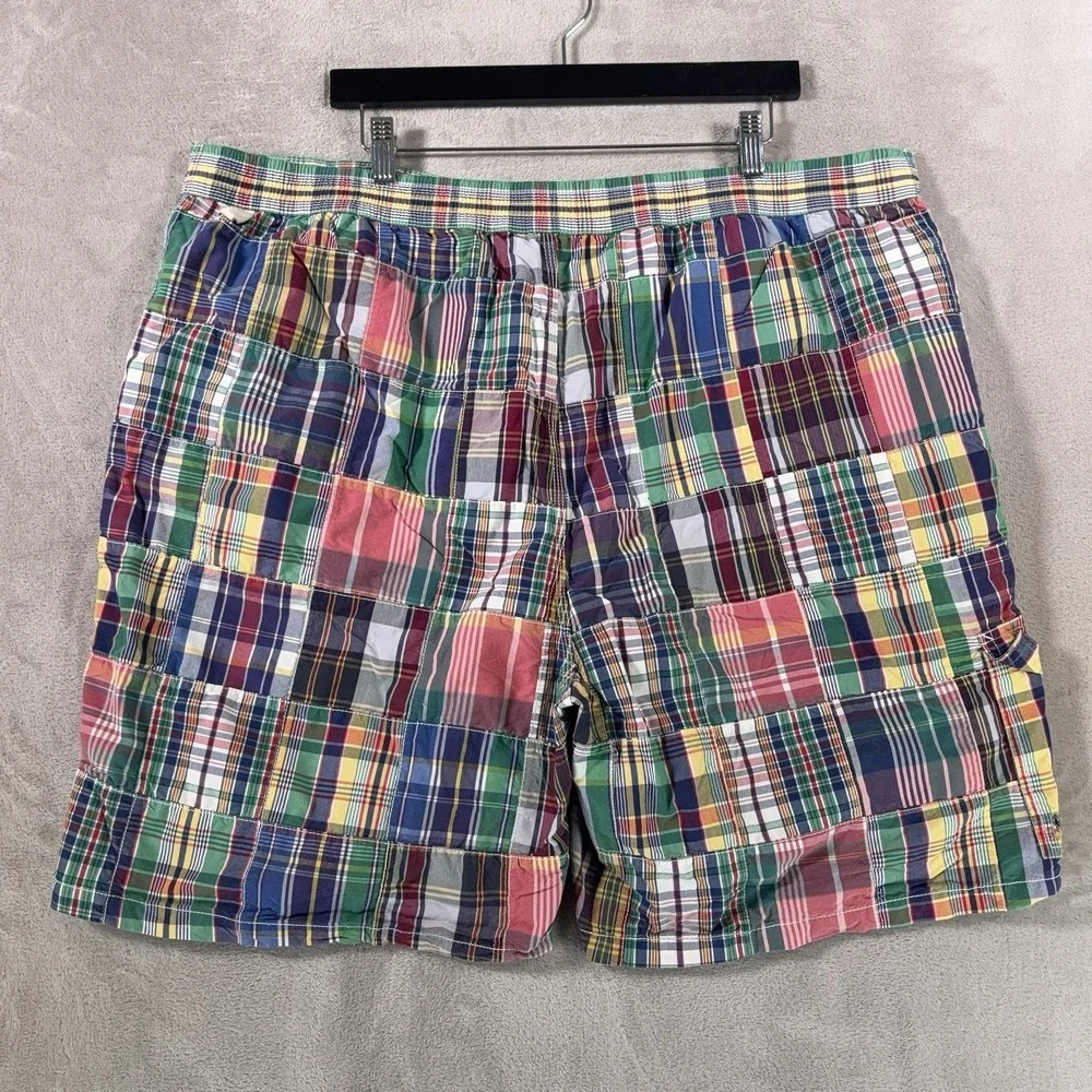 Polo Ralph Lauren Madras Plaid Swim Shorts Mens XLT Big Multicolor Trunks